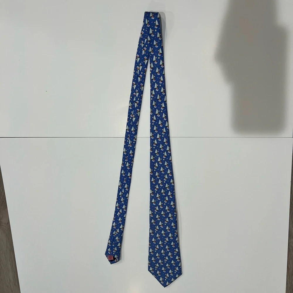 Vineyard Vines Boys’ Tie Sailboats blue one size